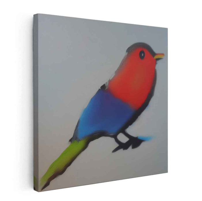 Ethereal Avian Grace: Modern Impressionist Bird Canvas Art