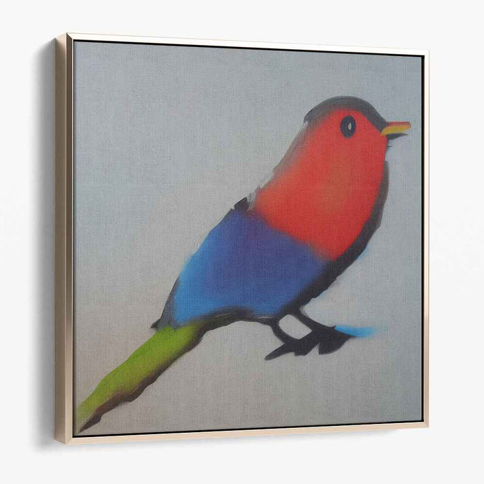 Ethereal Avian Grace: Modern Impressionist Bird Canvas Art