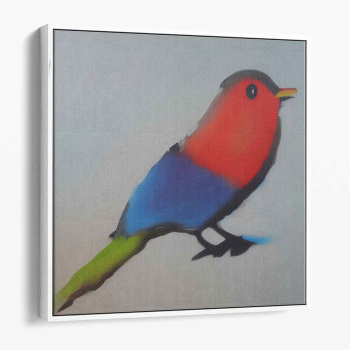 Ethereal Avian Grace: Modern Impressionist Bird Canvas Art
