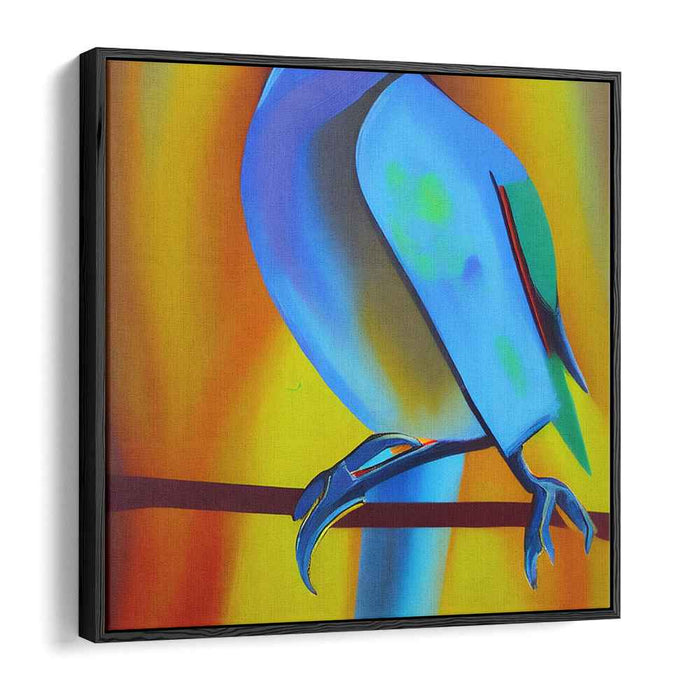 Mystic Blue Macaw: Surreal Avian Portrait in Vivid Colors