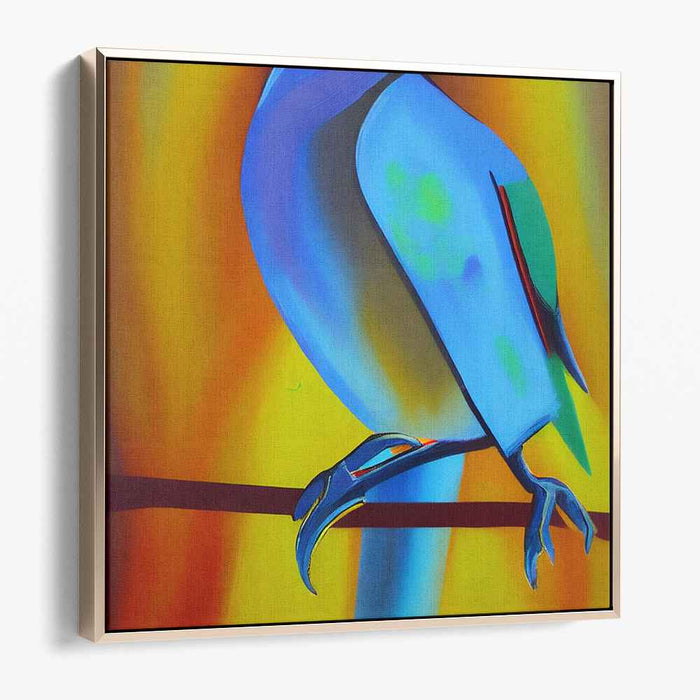 Mystic Blue Macaw: Surreal Avian Portrait in Vivid Colors