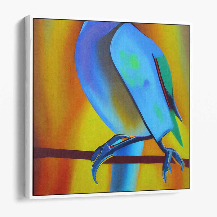 Mystic Blue Macaw: Surreal Avian Portrait in Vivid Colors