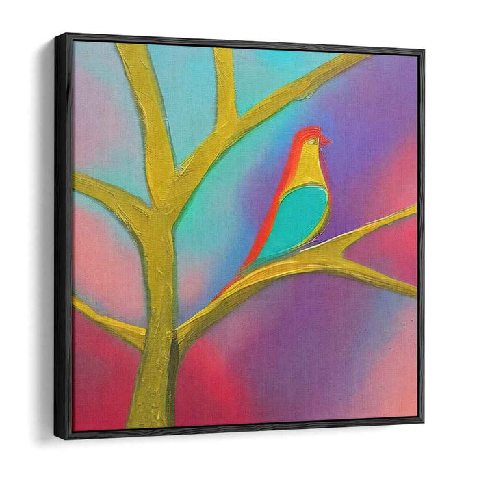 Spectral Perch: A Vivid Vision of Harmony Canvas Art Print