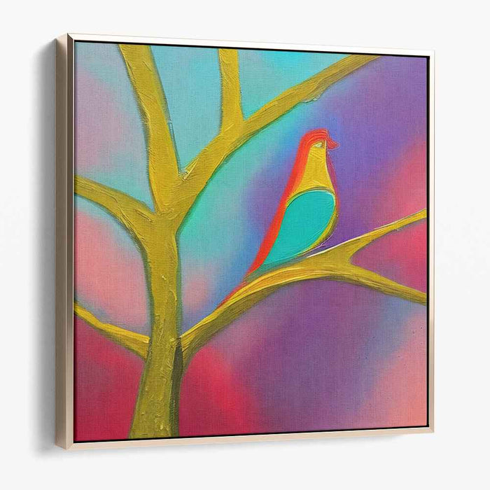 Spectral Perch: A Vivid Vision of Harmony Canvas Art Print