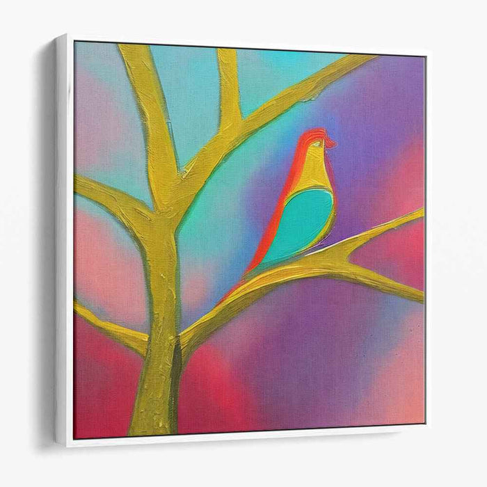 Spectral Perch: A Vivid Vision of Harmony Canvas Art Print