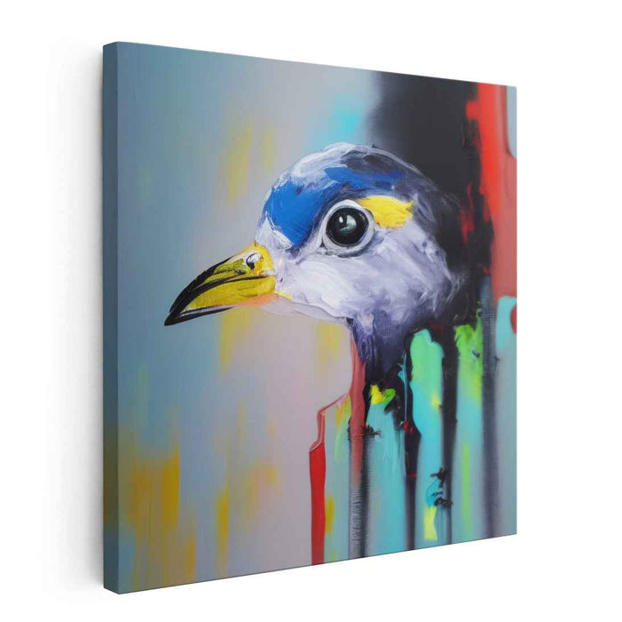 Avian Essence Gallery Masterpiece: Contemporary Bird Portrait Canvas Art Print