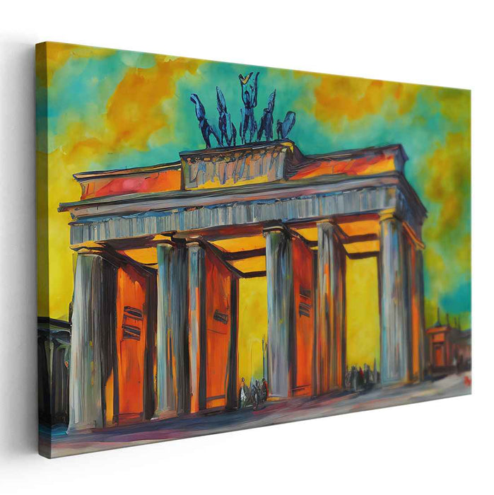 Radiant Landmark: Expressionist Portrait of the Brandenburg Gate