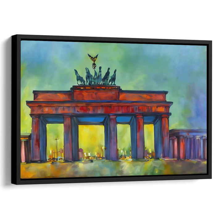 Berlin Echoes: Expressionist Brandenburg Gate Canvas Art Print
