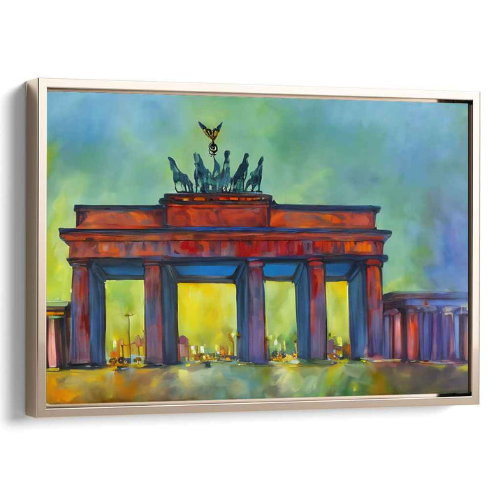 Berlin Echoes: Expressionist Brandenburg Gate Canvas Art Print