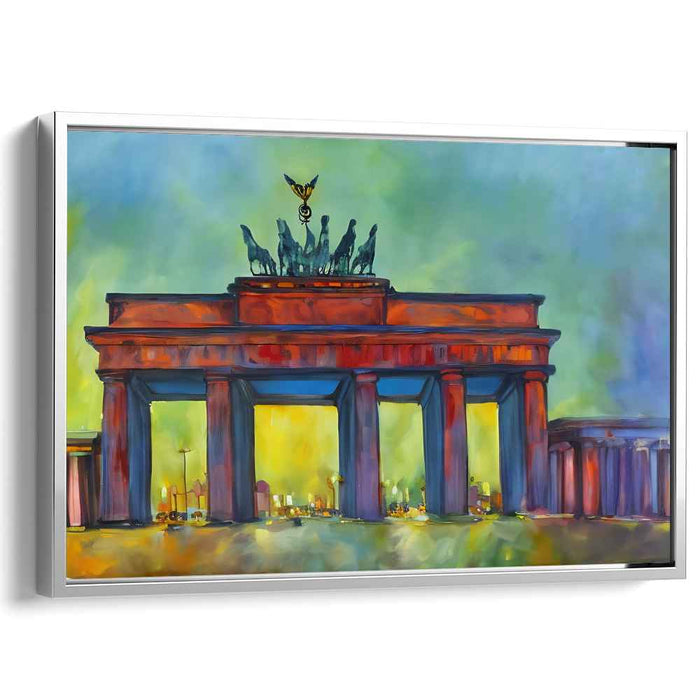 Berlin Echoes: Expressionist Brandenburg Gate Canvas Art Print