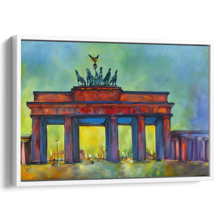 Berlin Echoes: Expressionist Brandenburg Gate Canvas Art Print