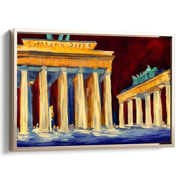 Whispers Of Stone Echoes: Impressionist Architectural Canvas Art Print
