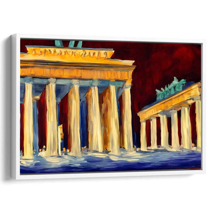 Whispers Of Stone Echoes: Impressionist Architectural Canvas Art Print