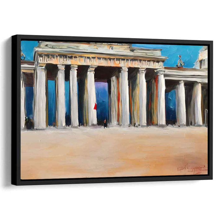 Impressionistic Vitality: The Brandenburg Gate in Vivid Colors Canvas Art Print