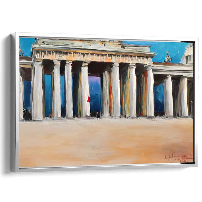 Impressionistic Vitality: The Brandenburg Gate in Vivid Colors Canvas Art Print