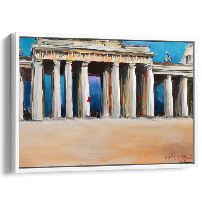 Impressionistic Vitality: The Brandenburg Gate in Vivid Colors Canvas Art Print