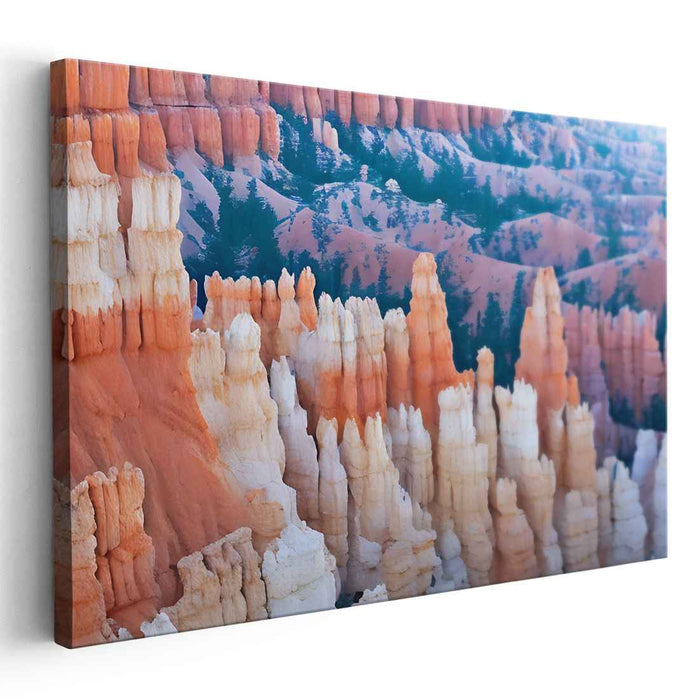 Ethereal Sandstone Symphony: Captivating Bryce Canyon Landscape Canvas Art Print