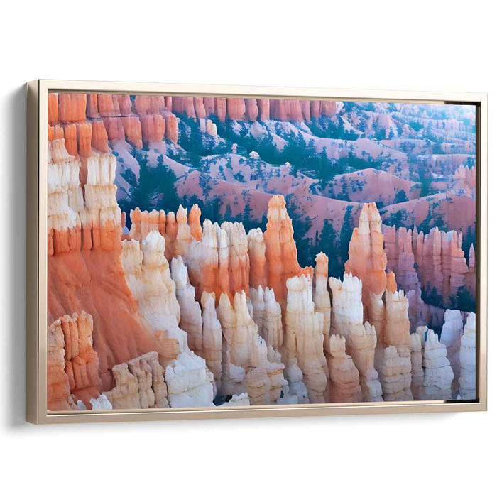 Ethereal Sandstone Symphony: Captivating Bryce Canyon Landscape Canvas Art Print