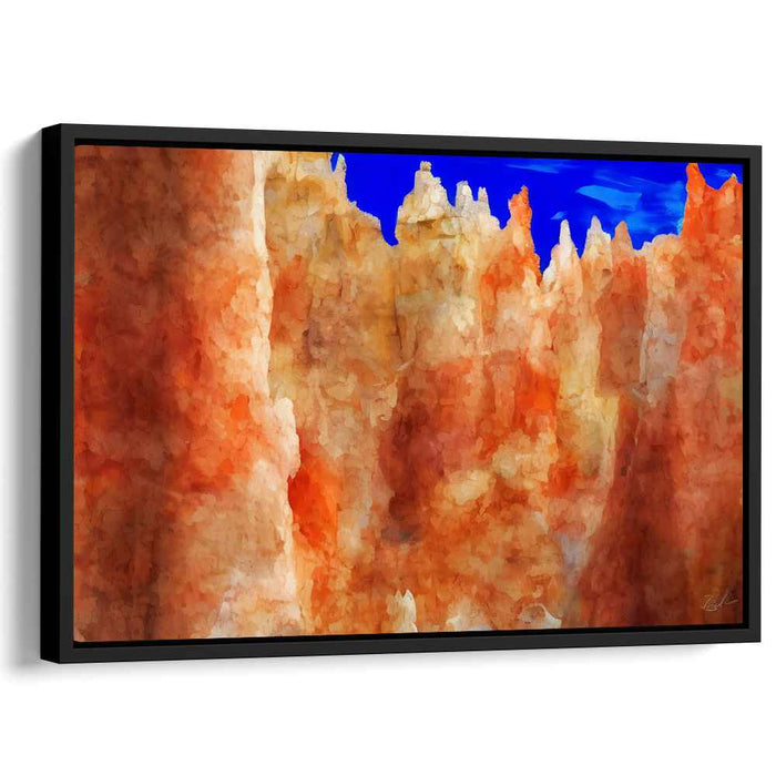 Majestic Red Rock Spires: Impressionistic Watercolor Landscape Art Print