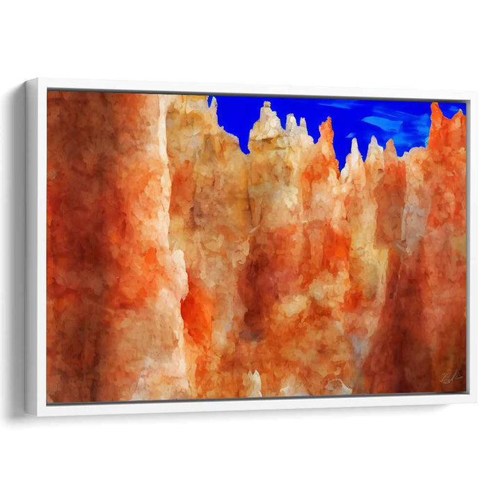 Majestic Red Rock Spires: Impressionistic Watercolor Landscape Art Print