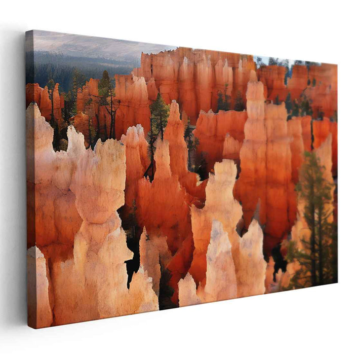 Crimson Horizon Tapestry: Majestic Red Rock Landscape Canvas Art