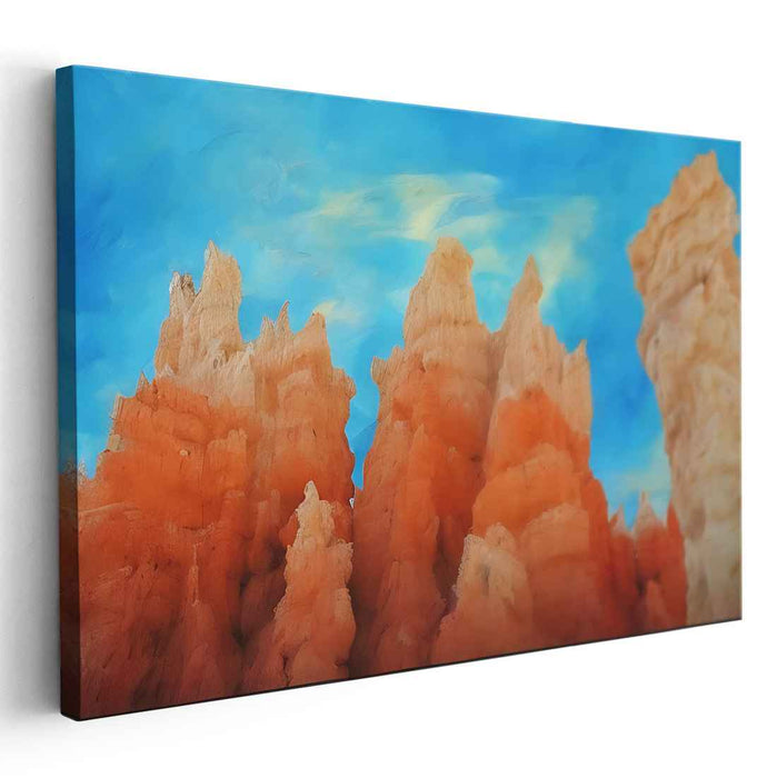 Echoes of Azure Spikes: Vivid Hoodoos Under a Clear Blue Sky