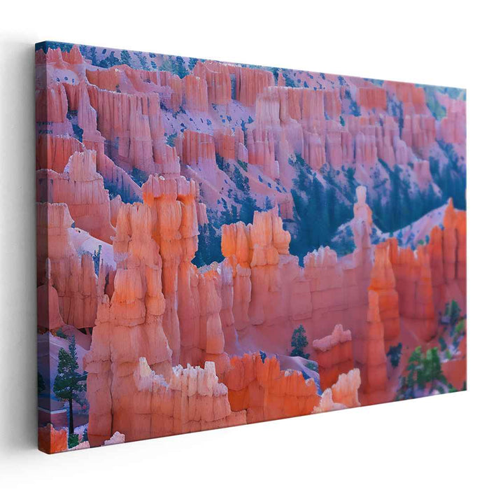 Rainbow Mirage Oasis Dreams: Vivid Hoodoos and Natural Splendor Canvas Art Print