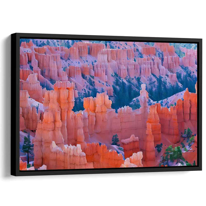 Rainbow Mirage Oasis Dreams: Vivid Hoodoos and Natural Splendor Canvas Art Print