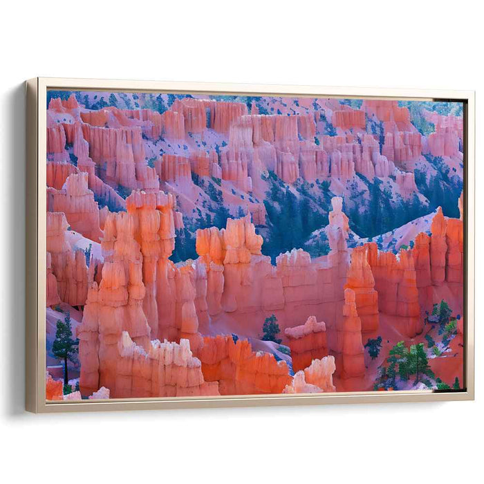 Rainbow Mirage Oasis Dreams: Vivid Hoodoos and Natural Splendor Canvas Art Print