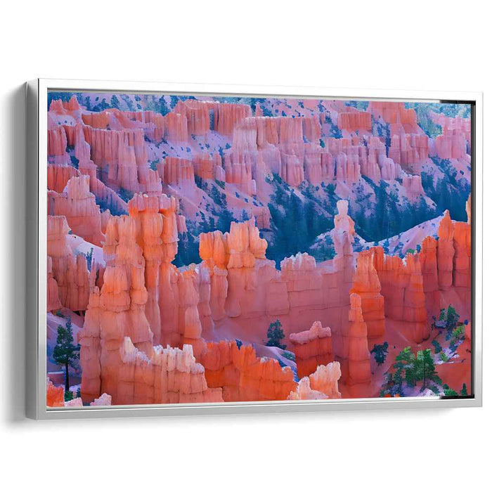 Rainbow Mirage Oasis Dreams: Vivid Hoodoos and Natural Splendor Canvas Art Print