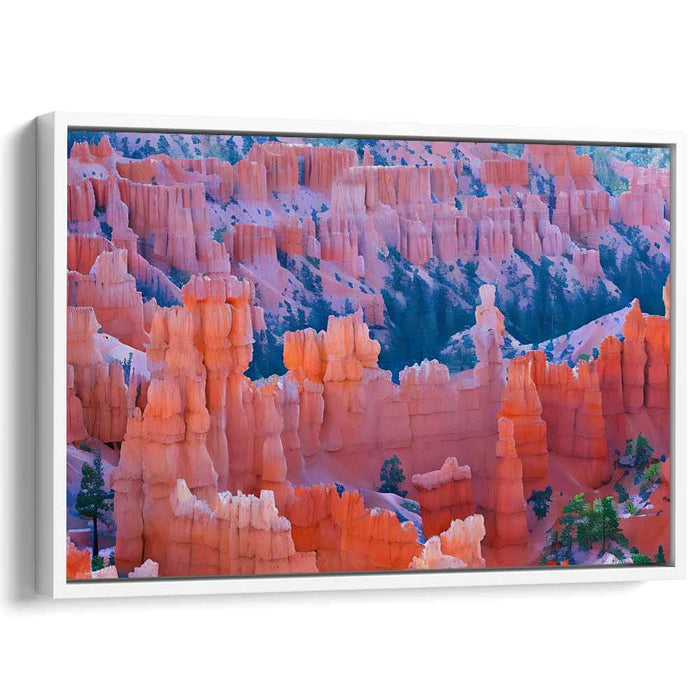 Rainbow Mirage Oasis Dreams: Vivid Hoodoos and Natural Splendor Canvas Art Print