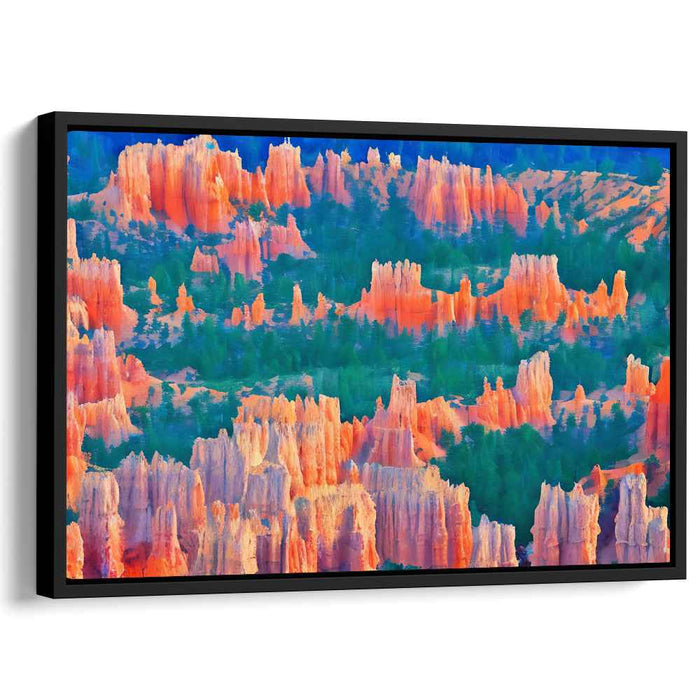 Colorful Horizon Serenade: Vibrant Landscape Canvas Art Print