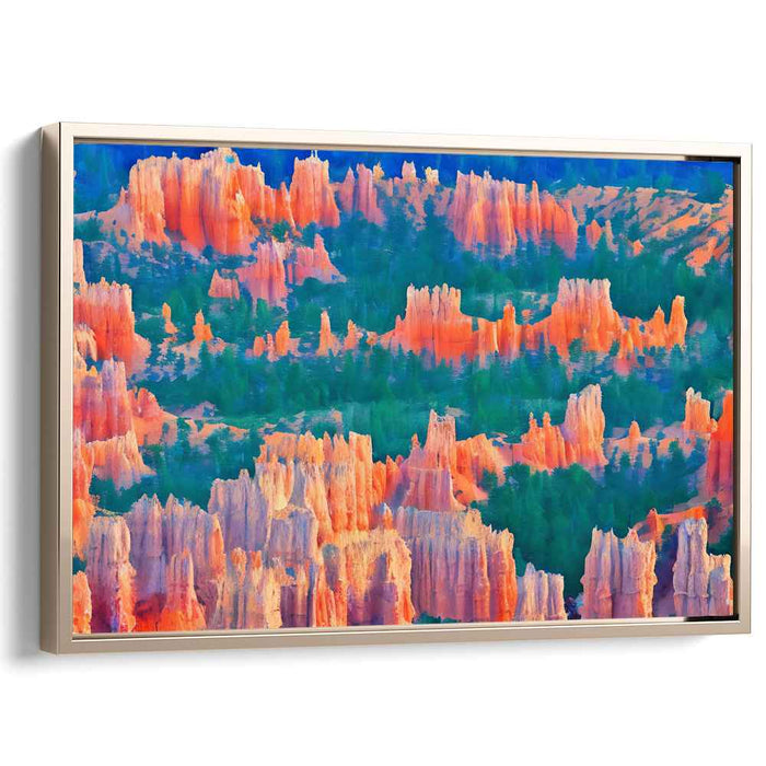 Colorful Horizon Serenade: Vibrant Landscape Canvas Art Print