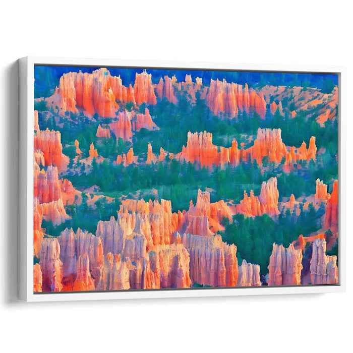 Colorful Horizon Serenade: Vibrant Landscape Canvas Art Print