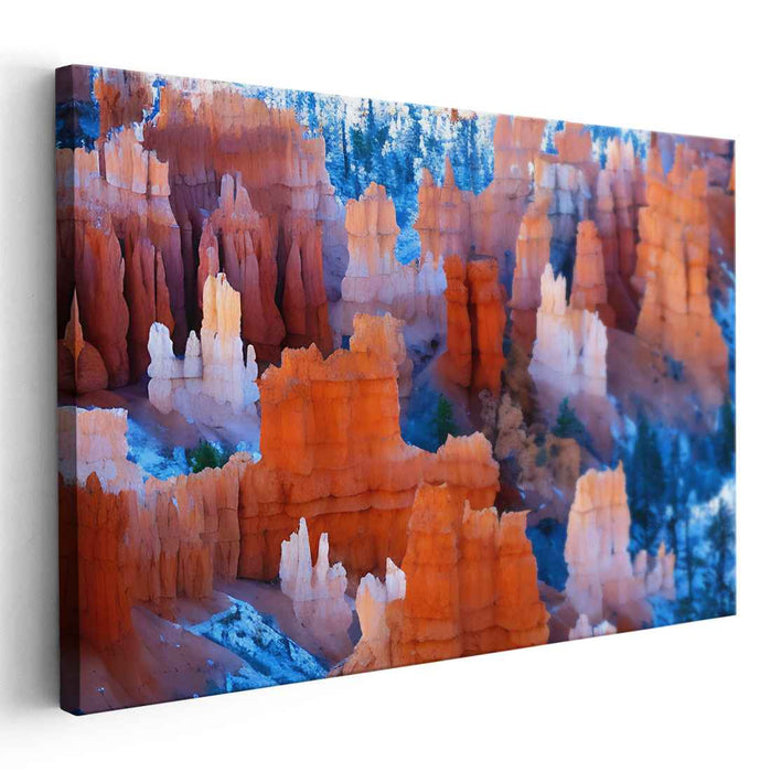 Ethereal Mountain Serenade: Majestic Landscape Canvas Art