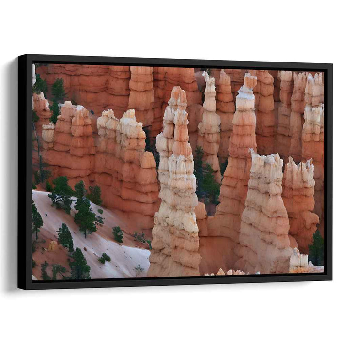 Weathered Whispers: Bryce Canyon's Hoodoos Canvas Art Print