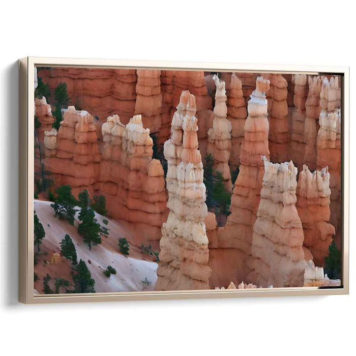 Weathered Whispers: Bryce Canyon's Hoodoos Canvas Art Print
