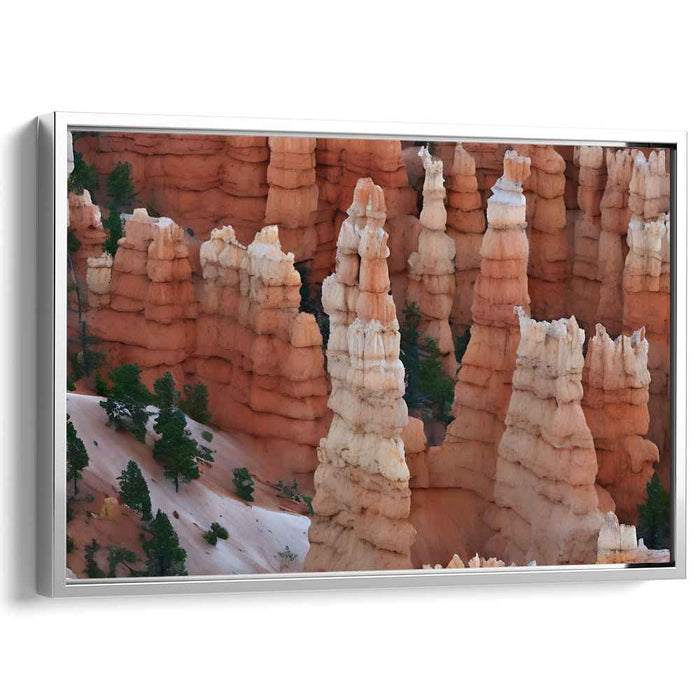 Weathered Whispers: Bryce Canyon's Hoodoos Canvas Art Print