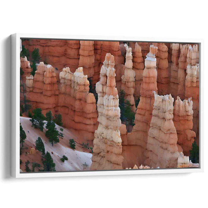 Weathered Whispers: Bryce Canyon's Hoodoos Canvas Art Print
