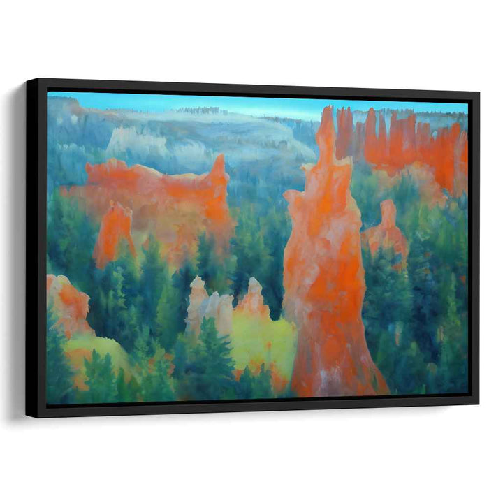 Majestic Canyon Dreams: Vibrant Landscape Canvas Art Print