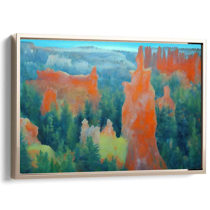 Majestic Canyon Dreams: Vibrant Landscape Canvas Art Print