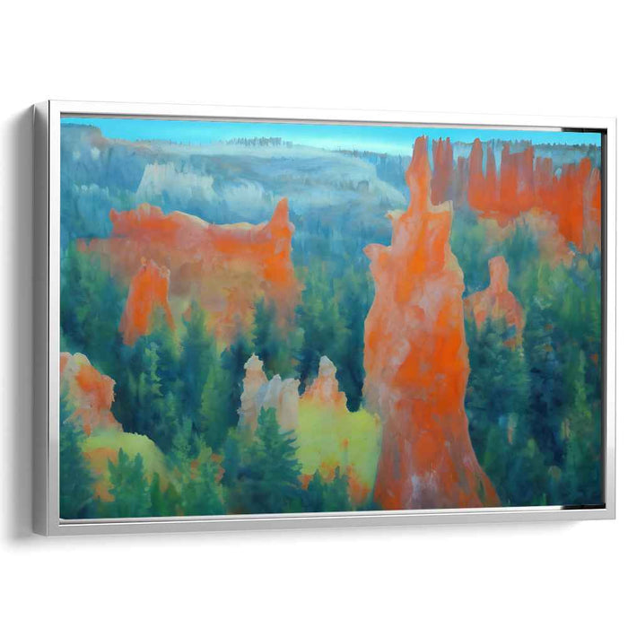 Majestic Canyon Dreams: Vibrant Landscape Canvas Art Print