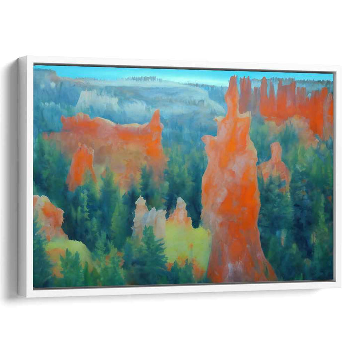 Majestic Canyon Dreams: Vibrant Landscape Canvas Art Print
