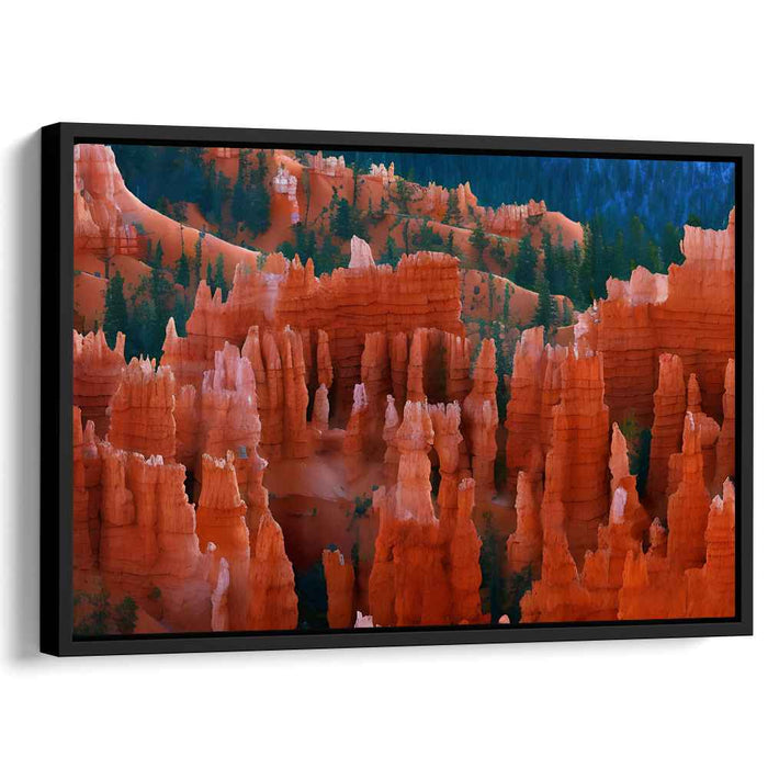 Vivid Bryce Canyon: Majestic Hoodoos in Vibrant Colors Canvas Art Print