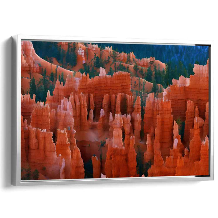 Vivid Bryce Canyon: Majestic Hoodoos in Vibrant Colors Canvas Art Print