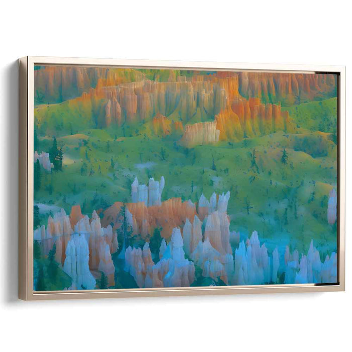 Electric Mirage Skies: Vivid Hoodoo Formations in Nature's Palette