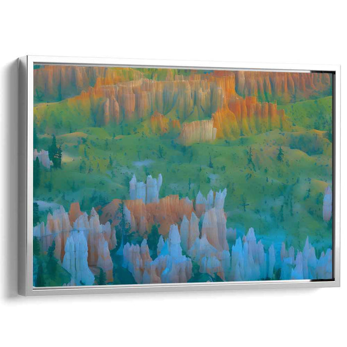 Electric Mirage Skies: Vivid Hoodoo Formations in Nature's Palette