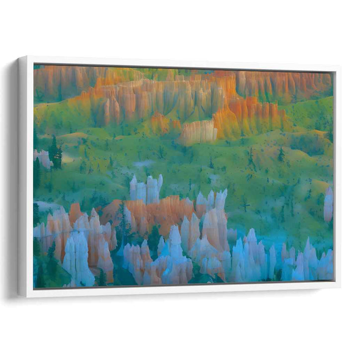 Electric Mirage Skies: Vivid Hoodoo Formations in Nature's Palette