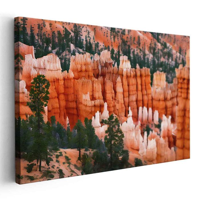 Ethereal Desert Symphony: Majestic Bryce Canyon Landscape Canvas Art