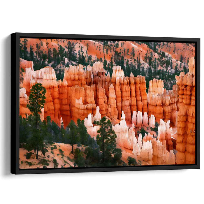 Ethereal Desert Symphony: Majestic Bryce Canyon Landscape Canvas Art